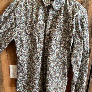 Pintlar Western Mens Paisley shirt- size XLT
